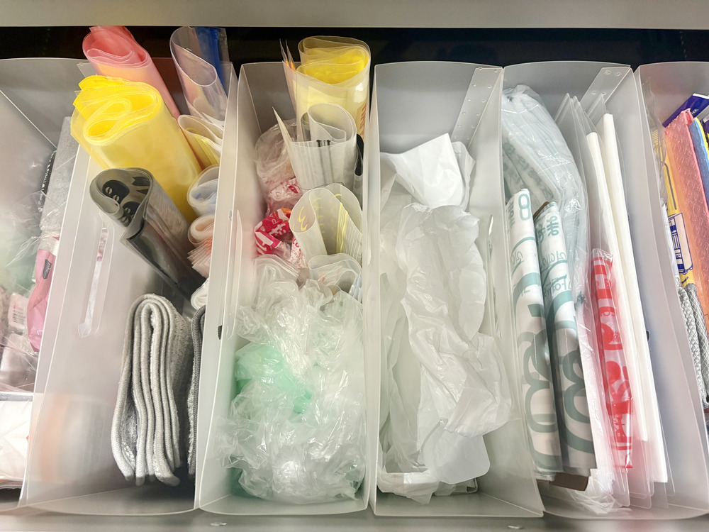 レジ袋のたたまない保管方法